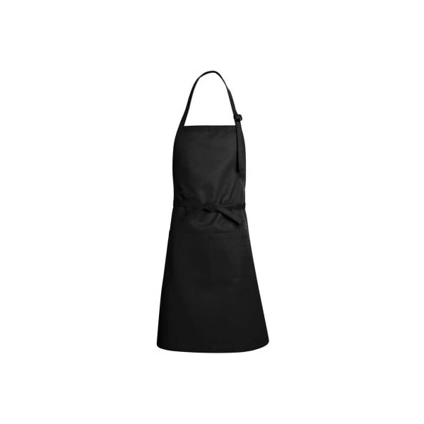 Chef Designs TT30BK2434, Premium Bib Apron, Black, 24" x 34"